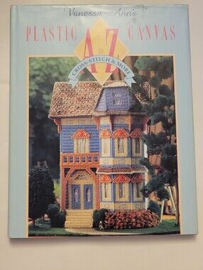Vanessa-Ann's Plastic Canvas A to Z Book with Blue & Cream Dollhouse Cover